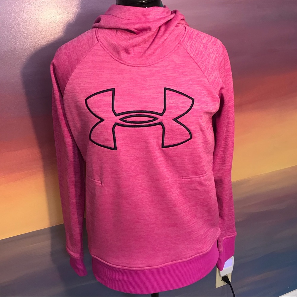 Under Armour pink cold gear hooded top NWT